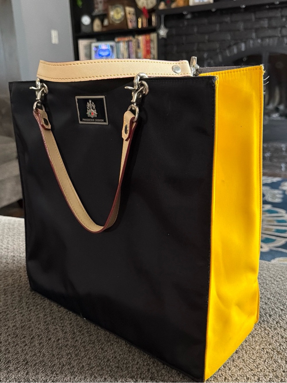 Black and Yellow Women's Tote Bag  Pangborn Designs